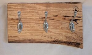Spalted Beech Triple Coat Hook 320x170x25.