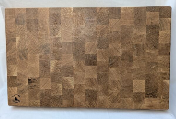 Solid Oak End Grain Chopping Board with inset handles 570x345x55mm