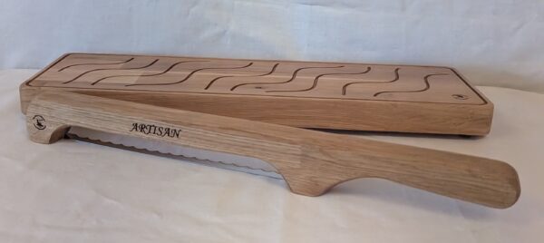 Artisan Oblong Bread Board with Ultra Sharp Knife 485x147x30mm - Image 2