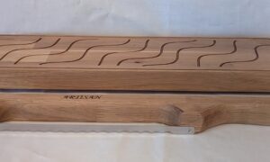 Artisan Oblong Bread Board with Ultra Sharp Knife 485x147x30mm