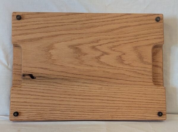 Red Oak Chopping Board with inset handles. 456x327x50mm - Image 3