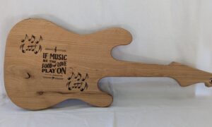 Spalted Beech Guitar Board with personalised lasering