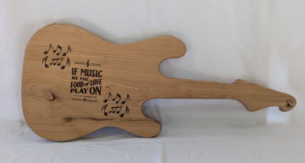Spalted Beech Guitar Board with personalised lasering