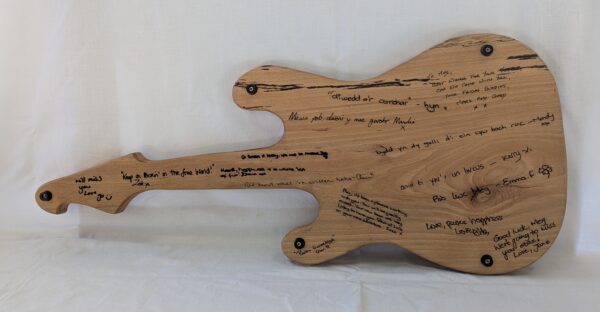 Spalted Beech Guitar Board with personalised lasering - Image 2