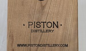 Piston Gin Small Chopping Board. 340x150x22mm.