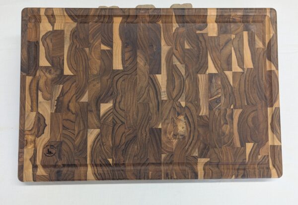 0176 Brazilian Teak End Grain Chopping Board. 440x295x33mm. £80. 4 items