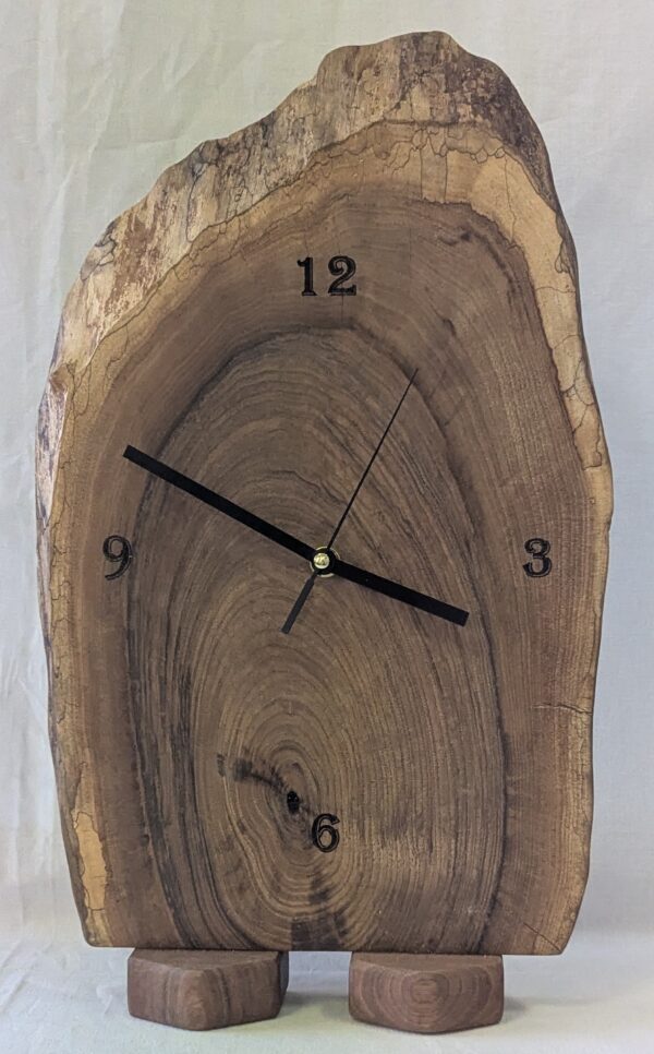 Walnut Clock on Stand. 445x265x58mm.