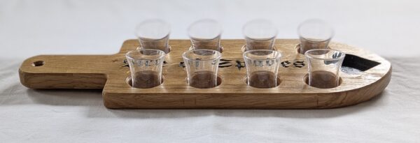 Ace of Spades Shot Board with 8 acrylic glasses. 400x140x18mm. - Image 2