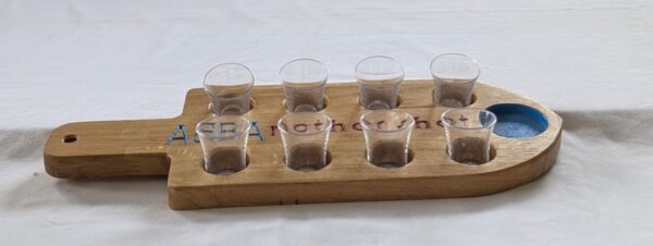 Abbanother Shot Board with 8 acrylic glasses. 400x140x18mm. - Image 2