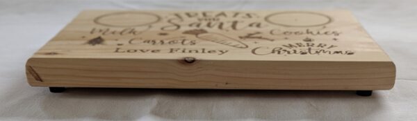 Personalised Santa Treats Board 300x200x30mm. - Image 2