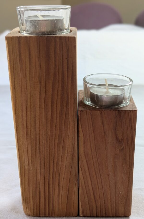 Double Tealight Holder. 205x65mm and 135x65mm.