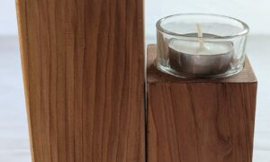 Double Tealight Holder. 205x65mm and 135x65mm.