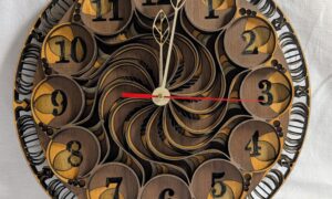 3D Effect Clock 300mmx20mm