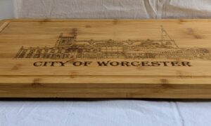 Bamboo City of Worcester Chopping Board. 448x300x20mm