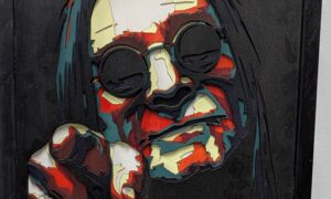 Framed Ozzy Osbourne Layered Laser Art 335x335x40