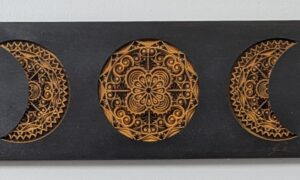 Framed Moon Phase Layered Laser Art 790x200x20