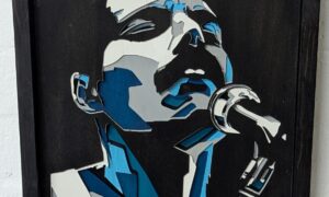 Framed Freddy Mercury Layered Laser Art 335x335x40