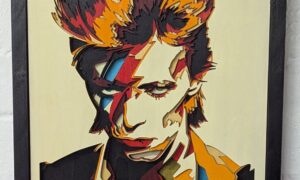 Framed David Bowie Layered Laser Art 335x335x40