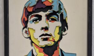 Framed George Harrison Layered Laser Art. 335 x 335 x 40mm.