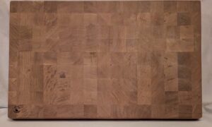 Oak Chopping Board with inset handles. 590x360x50mm.
