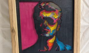 George Michael 3D Layered Laser Art. 370x370x35